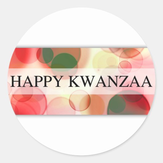 blij kwanzaa ( bokeh ) ronde sticker (Voorkant)
