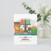 blij kwanzaa cadeautjes briefkaart (Staand voorkant)