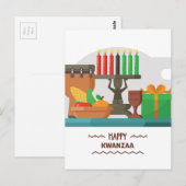 blij kwanzaa cadeautjes briefkaart (Voorkant / Achterkant)