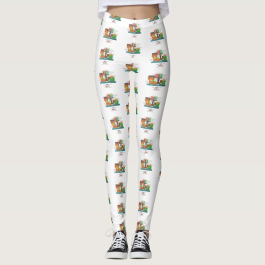 blij kwanzaa cadeautjes leggings (Voorkant)