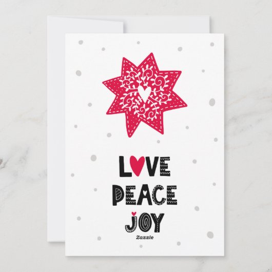 Blij Kwanzaa Foto Wenskaart Winter Liefde Feestdagenkaart (Achterkant)