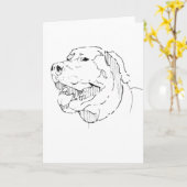 Blij Labradores Retriever Wenskaart Kaart (Gele Bloem)
