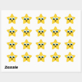 Blij Lachend Gezicht Ster Sticker (Vel)