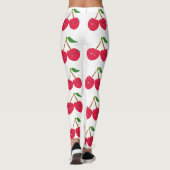 Blij Lachend Kawaii Kersen Fruit Leggings (Achterkant)