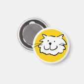 Blij Lachende Kat als een Leuke Cartoon Illustrati Magneet (Voorkant / Achterkant)