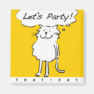 Blij Lachende Kat als een Leuke Cartoon Illustrati Magneet