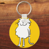 Blij Lachende Kat. Kat-Thema Sleutelhanger (Voorkant)