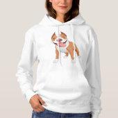 Blij Lachende Pit Bull Hoodie (Voorkant)