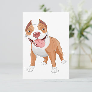 Blij Lachende Pit Bull Kaart