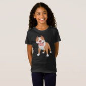 Blij Lachende Pit Bull T-shirt (Voorkant volledig)