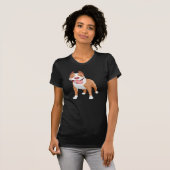 Blij Lachende Pit Bull T-shirt (Voorkant volledig)