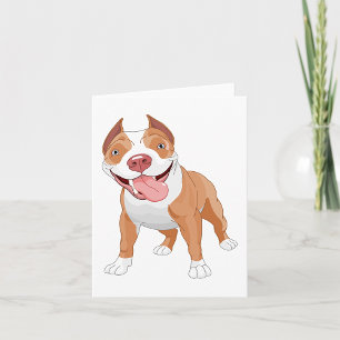 Blij Lachende Pitbull Kaart