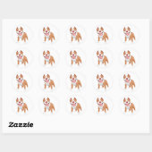 Blij Lachende Pitbull Ronde Sticker (Vel)