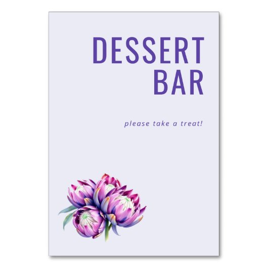 Blij Lavendel Bloemig Dessert Bord Kaart (Voorkant)