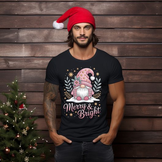 Blij & Licht Roze Kerstkabouter T-shirt
