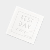 Blij Lichtgrijs Typografisch Folie Servetten (Links)