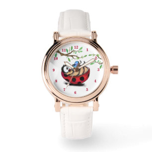 Blij Lieve Lieveheersbeestje met Telefoon - Grappi Horloge