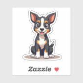 Blij Manchester Terrier Puppy – Chibi Kunst Sticker (Vel)