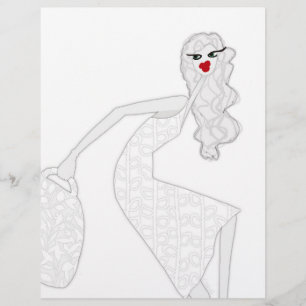 Blij meisje dansen glam kleuren flyer papier