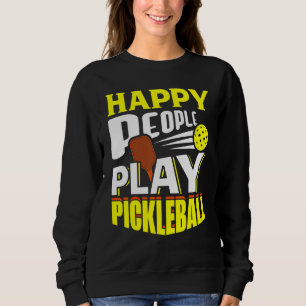 Blij Mens Speelt Pickleball Paddleball Speler 2 Trui