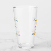 Blij menselijk skelet glas (Links)