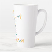 Blij menselijk skelet latte mok (Rechts)