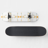 Blij menselijk skelet persoonlijk skateboard (Horizontaal)