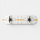 Blij menselijk skelet persoonlijk skateboard (Horizontaal)