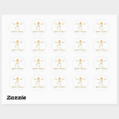 Blij menselijk skelet ronde sticker (Vel)