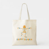 Blij menselijk skelet tote bag (Achterkant)