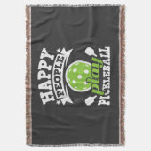 Blij Mensen Spelen Pickleball - Paddlebal Speler Deken (Voorkant Verticaal)