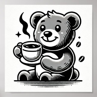 Blij met koffie poster