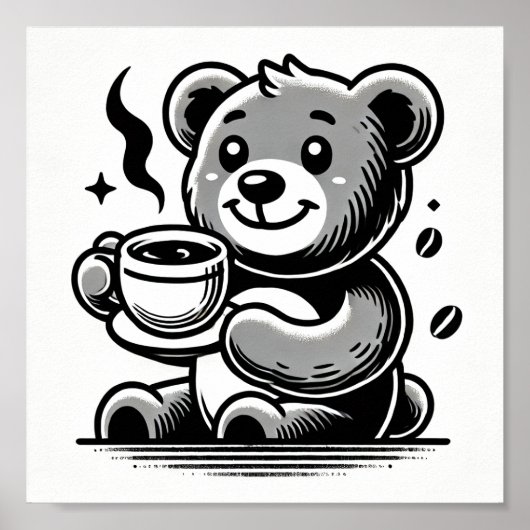 Blij met koffie poster (Voorkant)