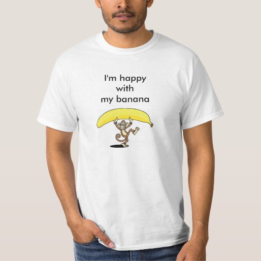 blij met mijn banaan t-shirt (Voorkant)
