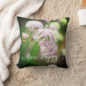 Blij met Paarse diagonale Allium Flowers Kussen (Deken)