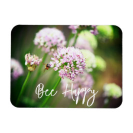 Blij met Paarse diagonale Allium Flowers Magneet