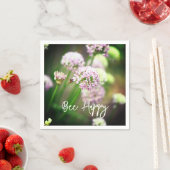 Blij met Paarse diagonale Allium Flowers Servet (Insitu)