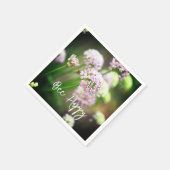 Blij met Paarse diagonale Allium Flowers Servet (Hoek)