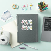 Blij met stokmensenvrienden sticker (iPad Cover)