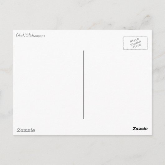 Blij Midsommar! Briefkaart (Achterkant)
