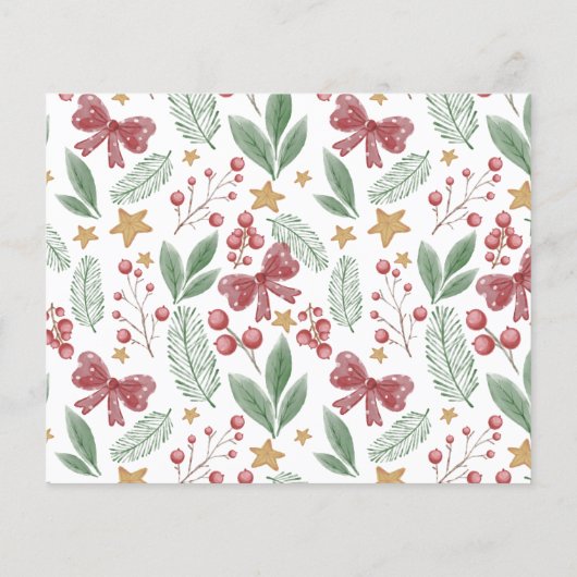 blij | Modern 2 foto kerstvakantie budget (Achterkant)