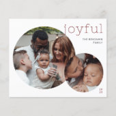 blij | Modern 2 foto kerstvakantie budget (Voorkant)