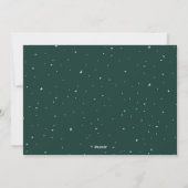 Blij modern script één foto groene Kerstmis Hol Feestdagenkaart (Achterkant)