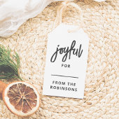 blij | Moderne belettering aangepaste kerst Cadeaulabel