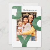 Blij moderne eenvoudige koele typografie familie f feestdagenkaart (Voorkant)