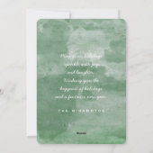 Blij moderne eenvoudige koele typografie familie f feestdagenkaart (Achterkant)