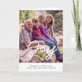 Blij moderne inspirerende gezinsfoto feestdagen kaart (Voorkant)