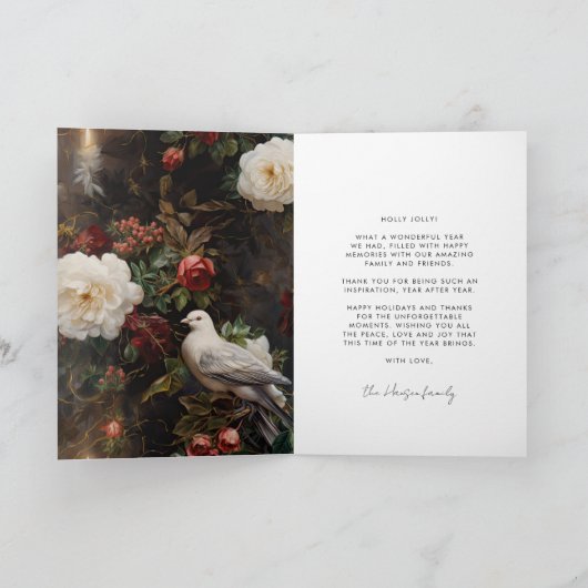 Blij moderne inspirerende gezinsfoto feestdagen kaart (Binnen)