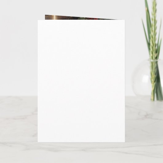 Blij moderne inspirerende gezinsfoto feestdagen kaart (Achterkant)