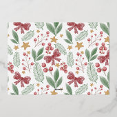 blij | Moderne Ronde 2 Foto Kerstmis Folie Feestdagenkaart (Achterkant)